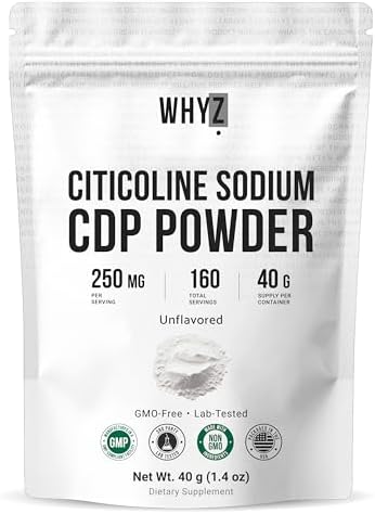 WHYZ Citicoline CDP Choline Powder 40g - supplement facts label