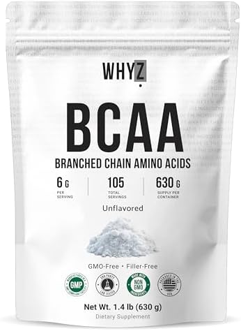 WHYZ BCAA Powder 2:1:1 Branched Chain Amino Acids 630g - supplement facts label