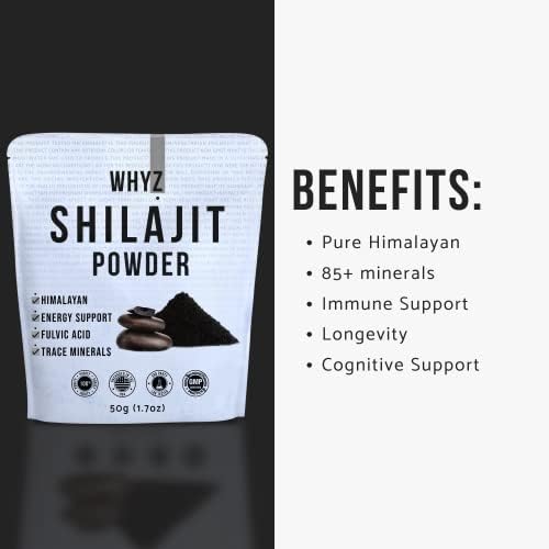 WHYZ Himalayan Shilajit Powder 50g - serving suggestion