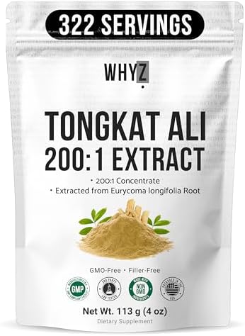 WHYZ Tongkat Ali Extract Powder 113g - supplement facts label