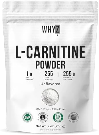 WHYZ L-Carnitine Powder Amino Acid Supplement 255g - supplement facts label