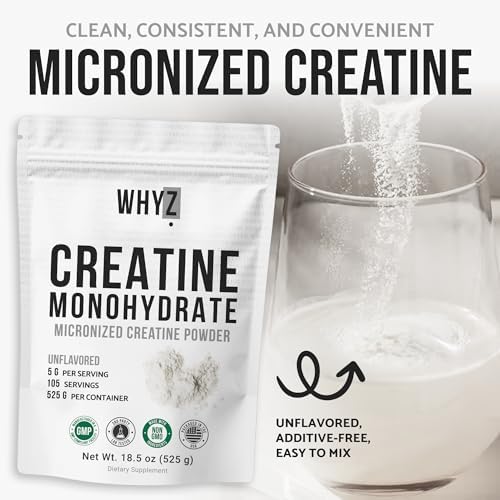 WHYZ Creatine Monohydrate Powder 525g - serving suggestion