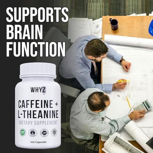 WHYZ Caffeine Pills with L-Theanine 120 Capsules Nootropic - product size comparison