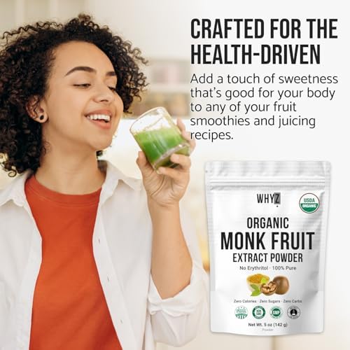 WHYZ Organic Monk Fruit Extract 5oz - serving suggestion