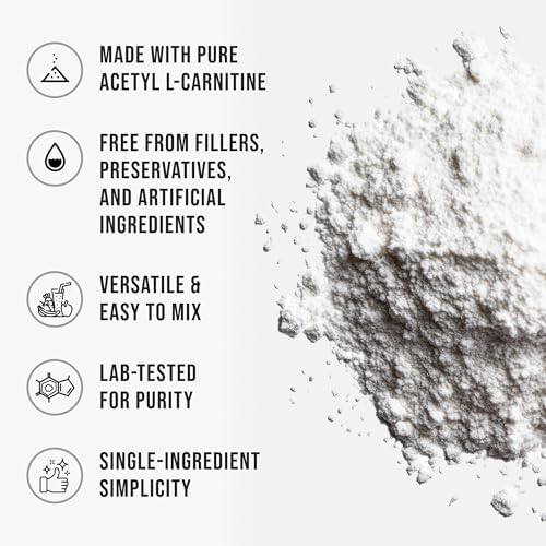 WHYZ Acetyl L-Carnitine ALCAR Powder - product size comparison
