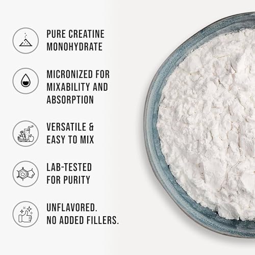 WHYZ Creatine Monohydrate Powder 525g - product size comparison