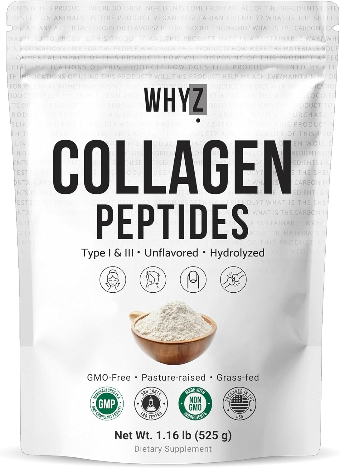 WHYZ Bovine Collagen Peptides Hydrolyzed Powder
