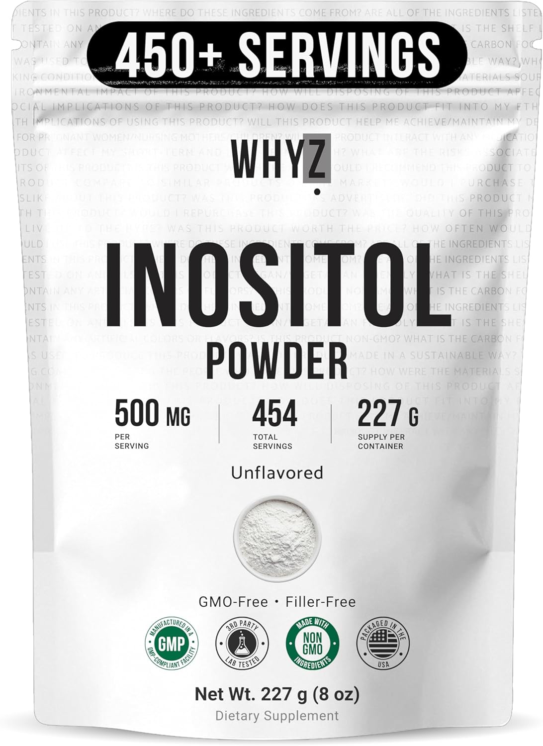 WHYZ Myo-Inositol Powder 8oz