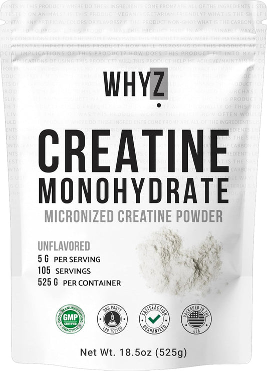 WHYZ Creatine Monohydrate Powder 525g