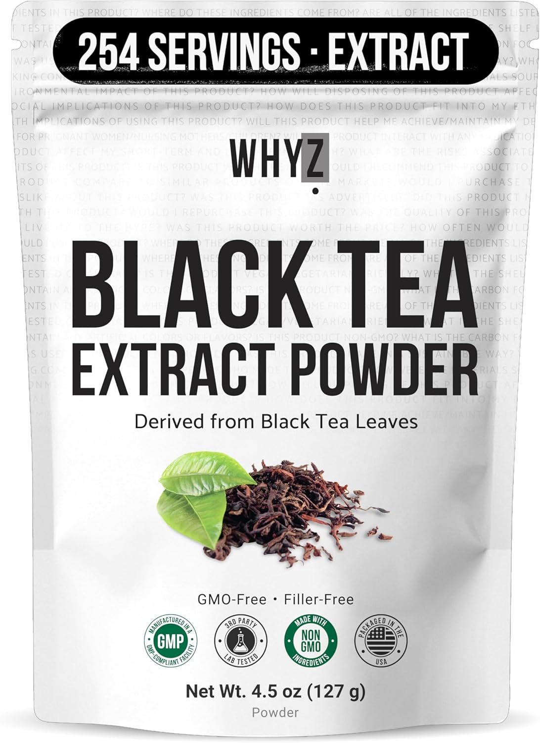WHYZ Instant Black Tea Powder Unsweetened 4.5oz