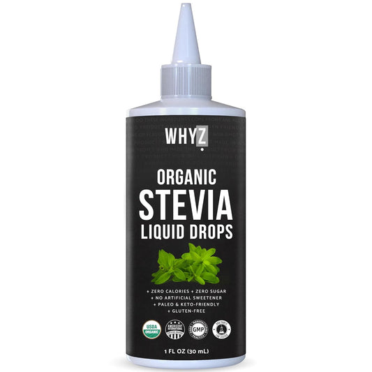 WHYZ Organic Stevia Liquid Drops Zero Calorie, 1 oz, 228 Servings
