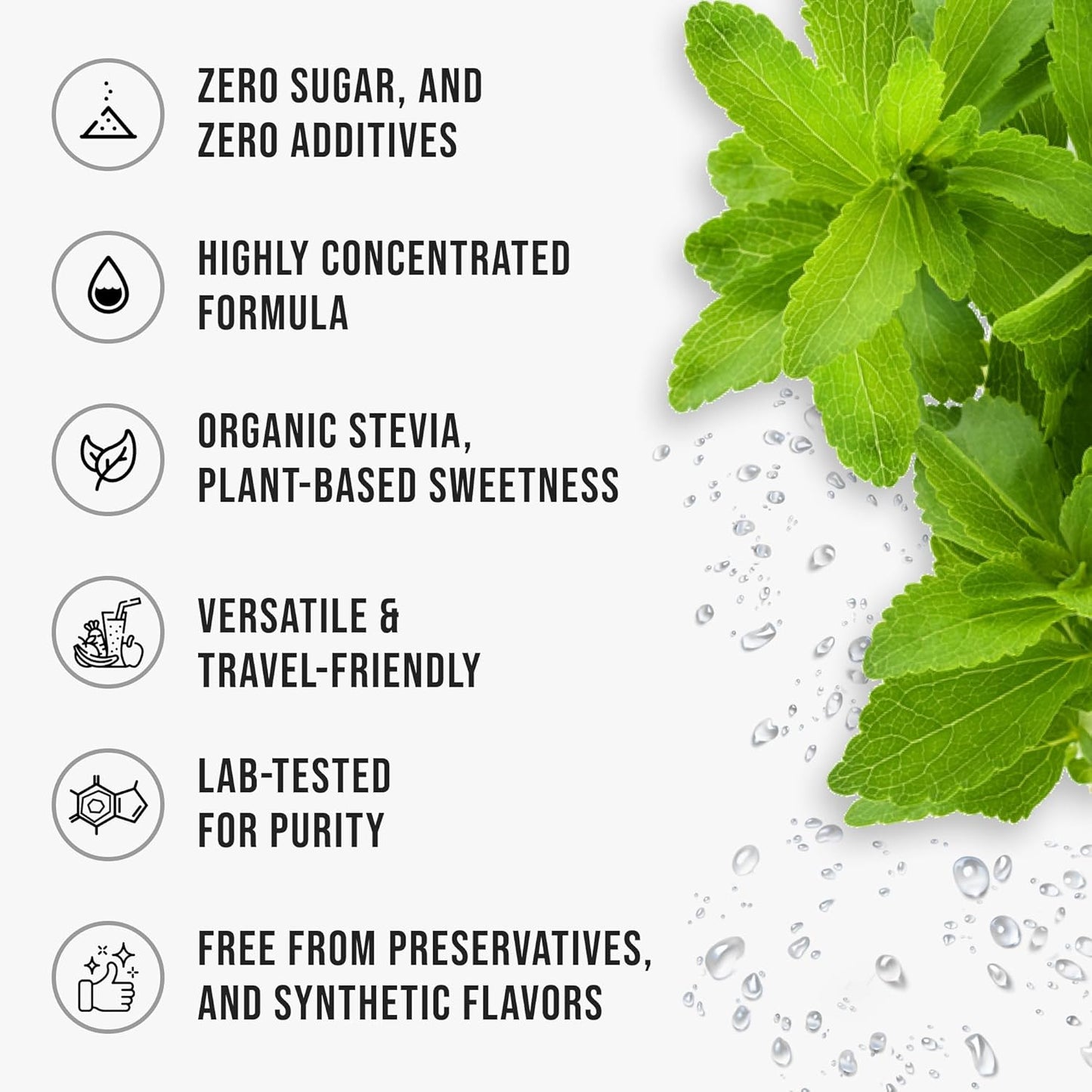 WHYZ Organic Stevia Liquid Drops Zero Calorie, 1 oz, 228 Servings