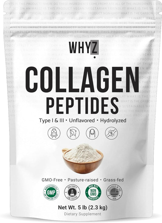 Bovine Collagen Peptides Powder, 5 lb, 2268g