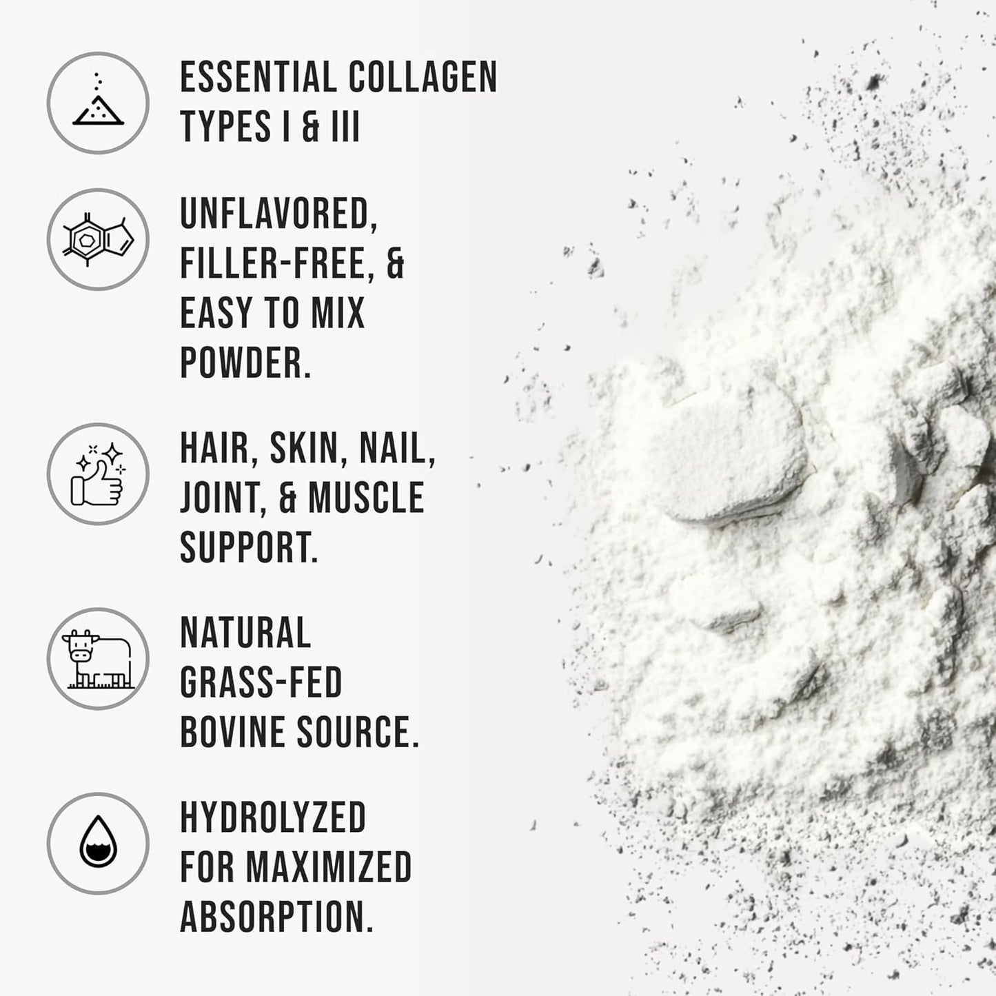 WHYZ Bovine Collagen Peptides Powder Hydrolyzed Type I & III Protein, 100g