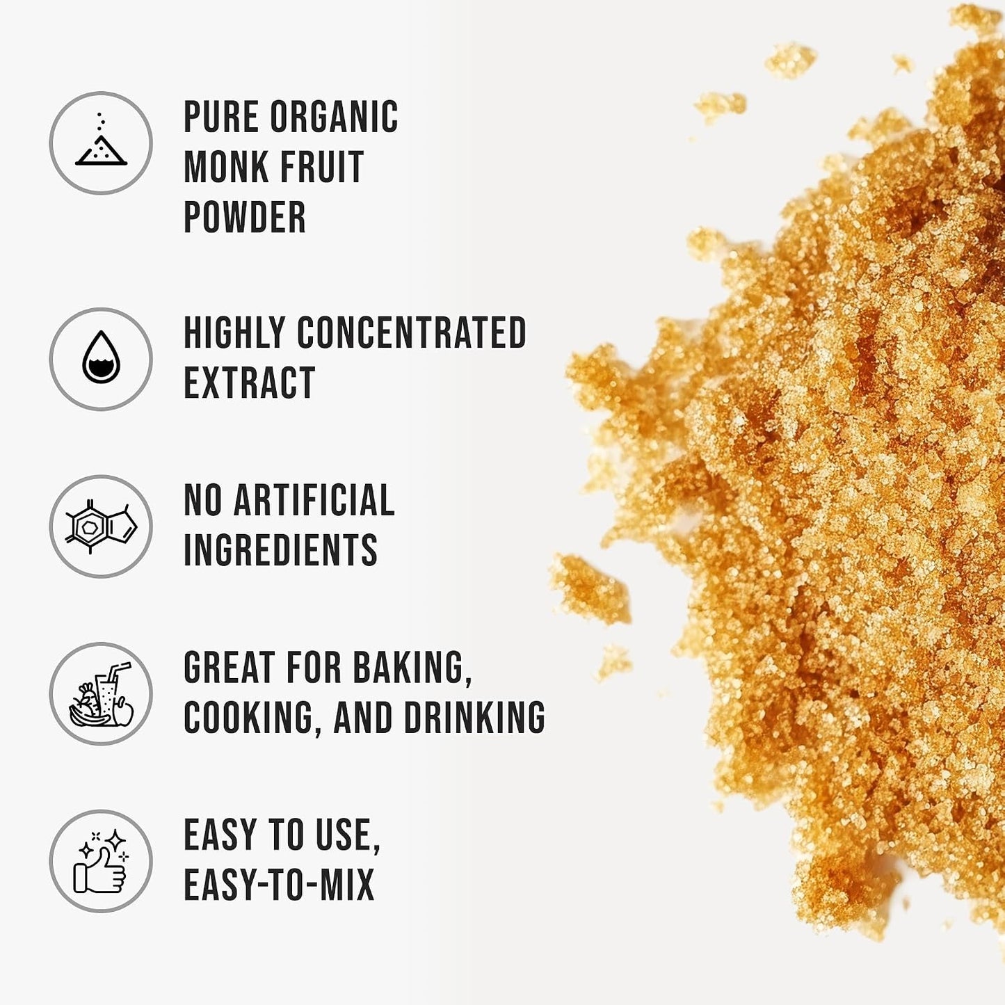 Organic Monk Fruit Extract Powder, 525g, 1693 Servings