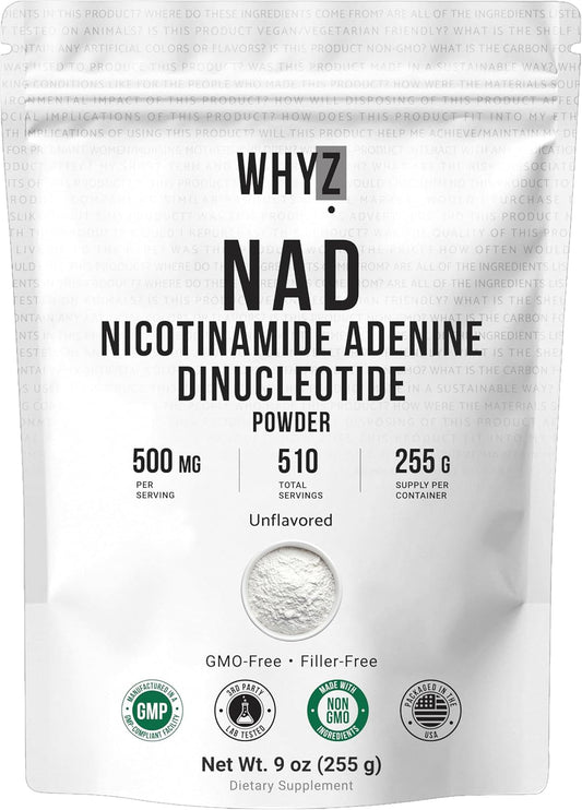 Pure NAD Powder Nicotinamide Adenine Dinucleotide Supplement, 255g