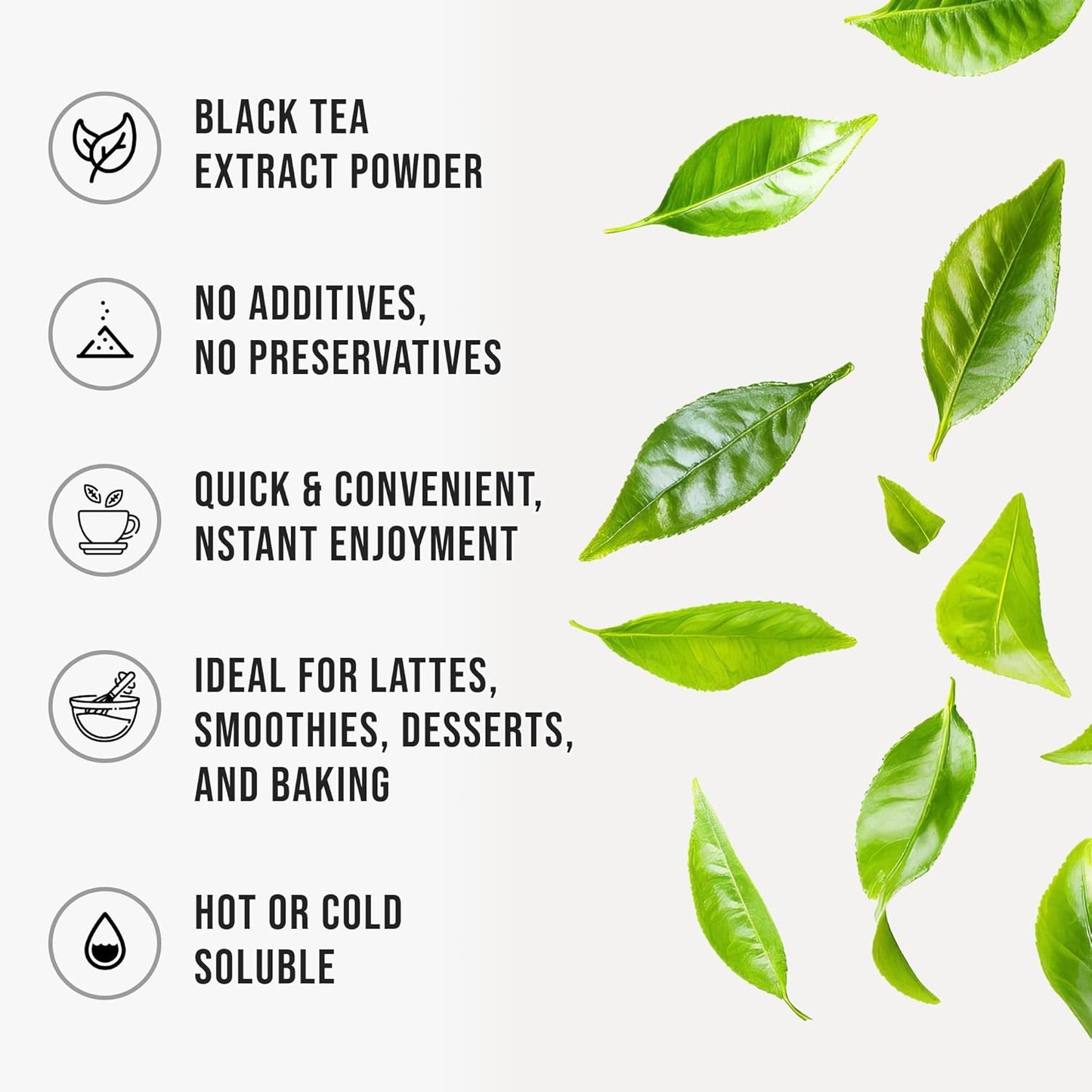 WHYZ Instant Black Tea Extract Powder, Unsweetened Iced Tea, 525g , 1050 Servings