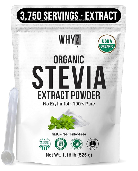 Organic Stevia Extract Powder,Zero Calorie, Pure Stevia Extract, 525 g