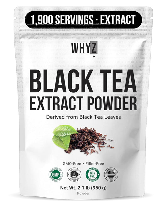 WHYZ Instant Black Tea Extract Powder, Unsweetened Iced Tea, 950g , 1900 Servings