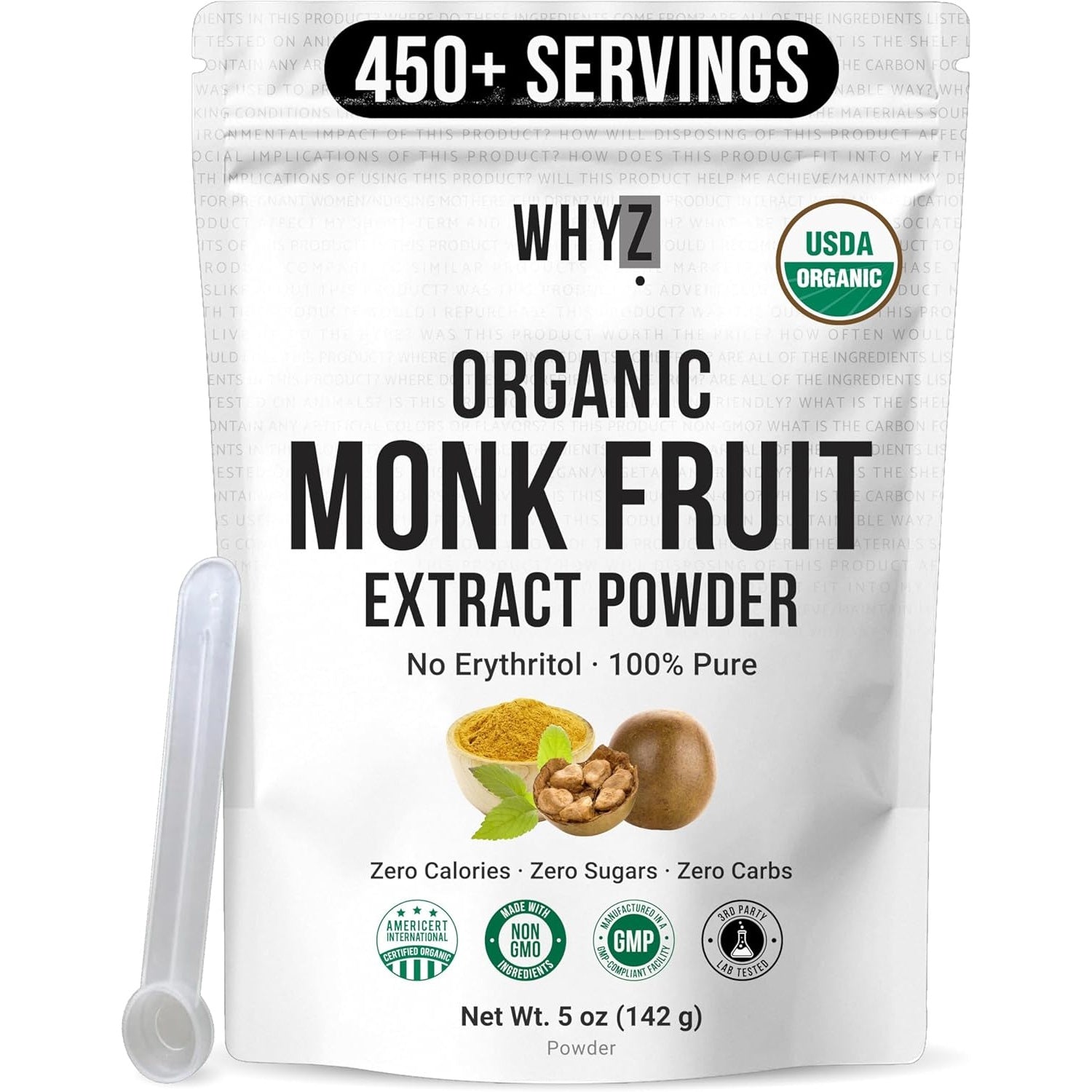 WHYZ Organic Monk Fruit Extract 5oz