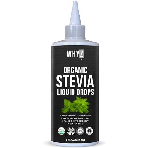 WHYZ Organic Stevia Liquid Drops Zero Calorie Sweetener - supplement facts label